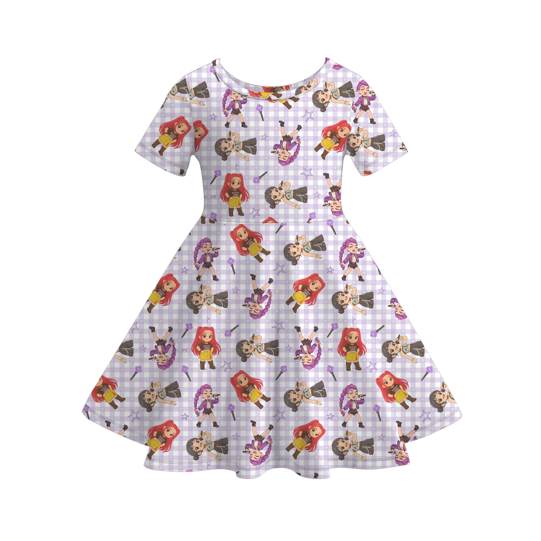 （Pre Order）Girls Spring&Summer Movie Character Print Dress