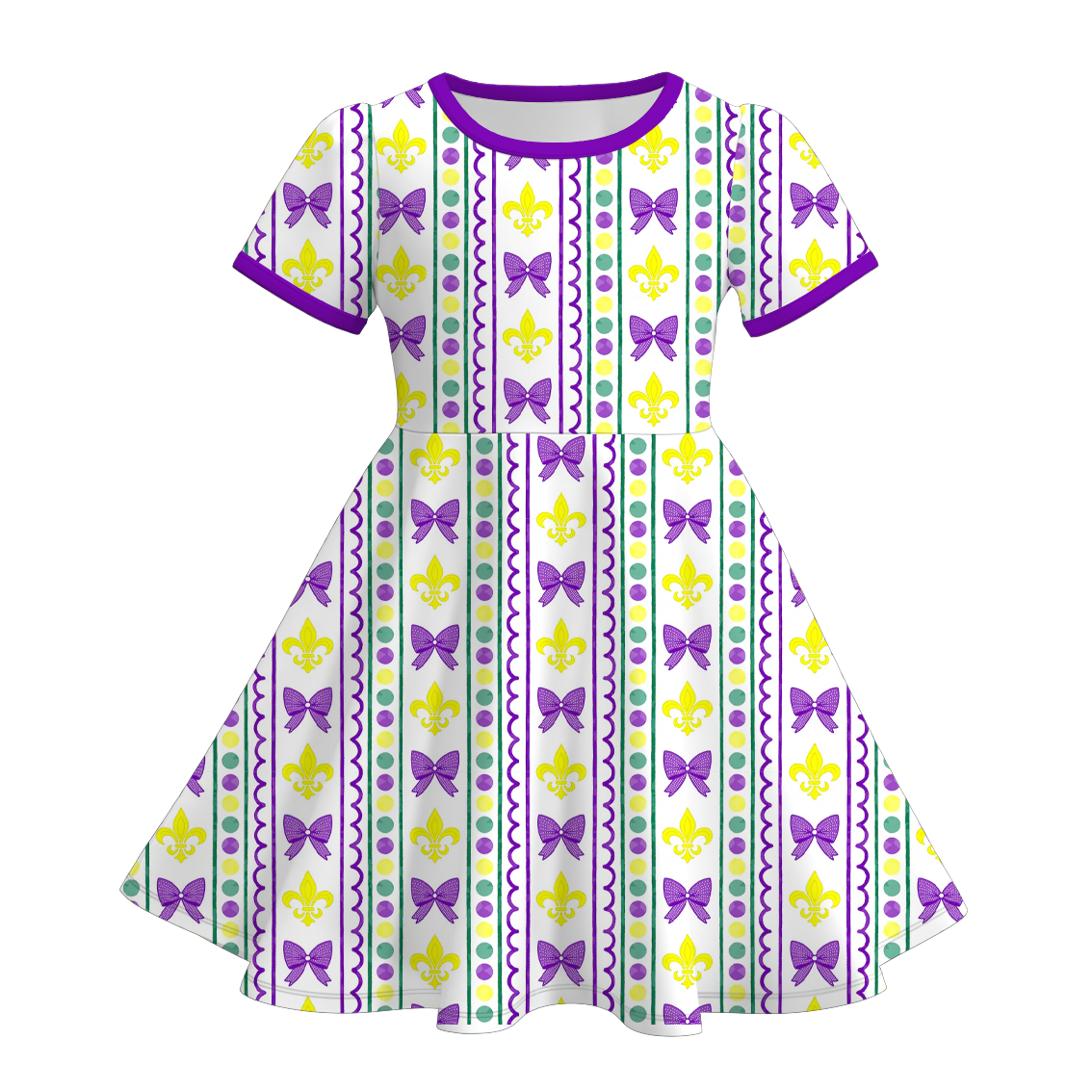 （Pre Order）Girls St. Patrick's Day Shamrock Print Dress