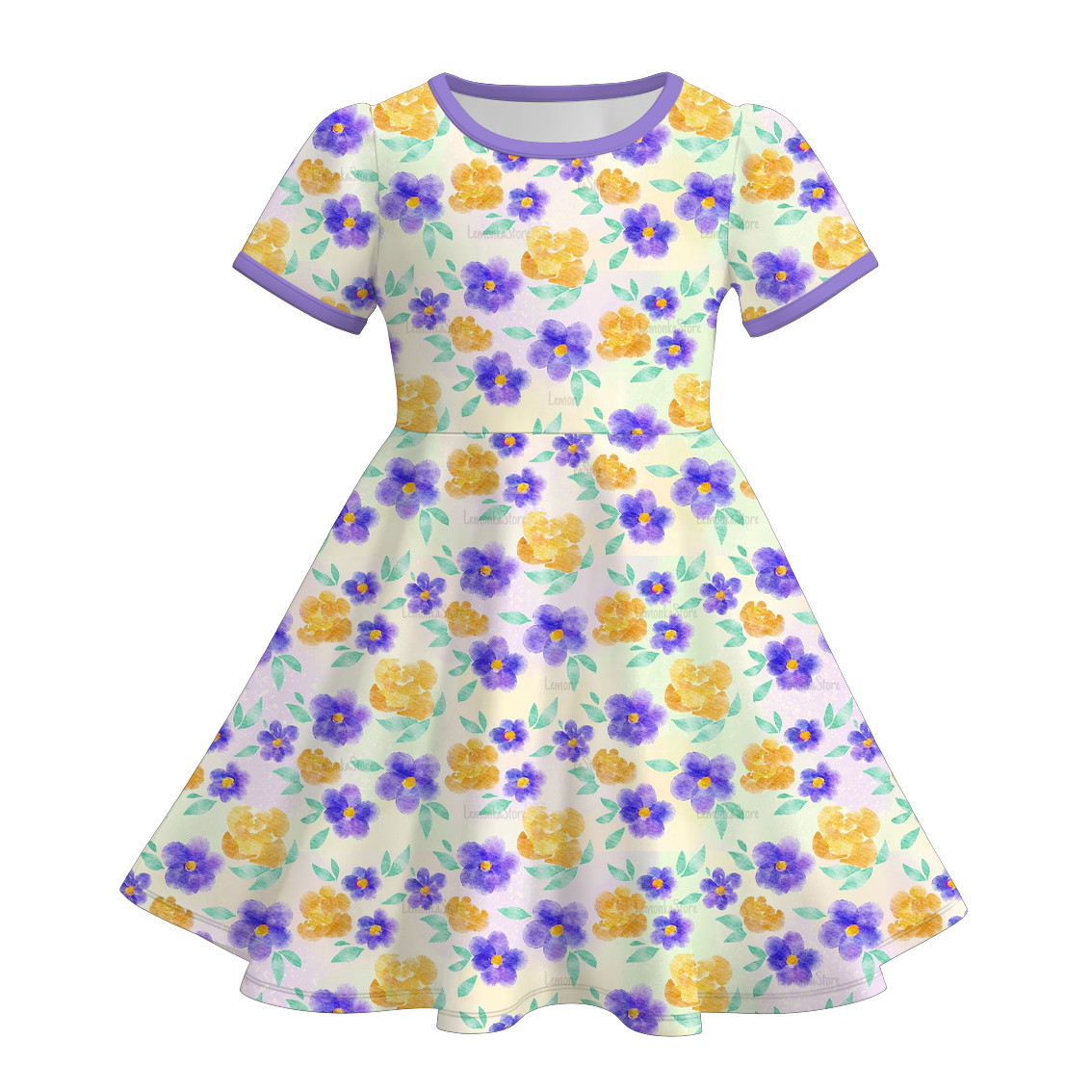 （Pre Order）Girls St. Patrick's Day Shamrock Print Dress