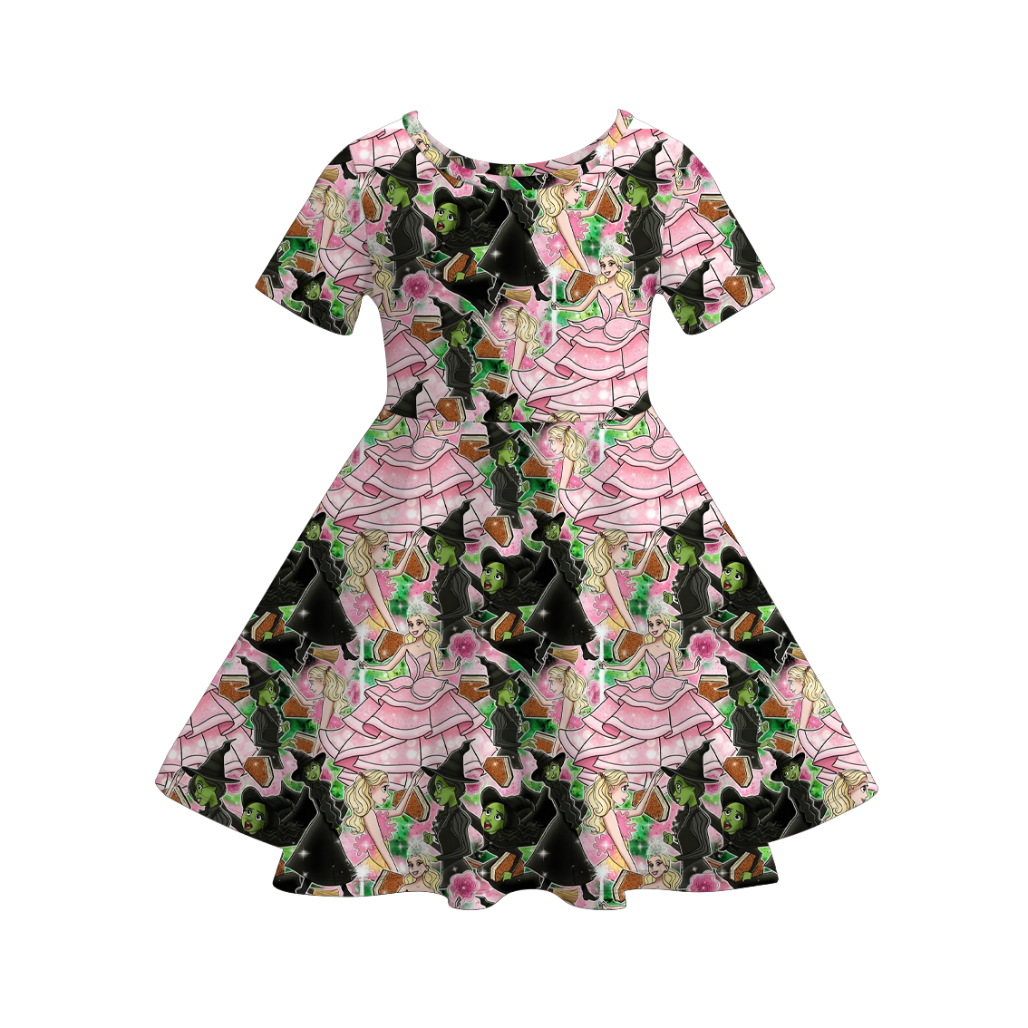 （Pre Order）Girls Spring&Summer Witch Print Dress