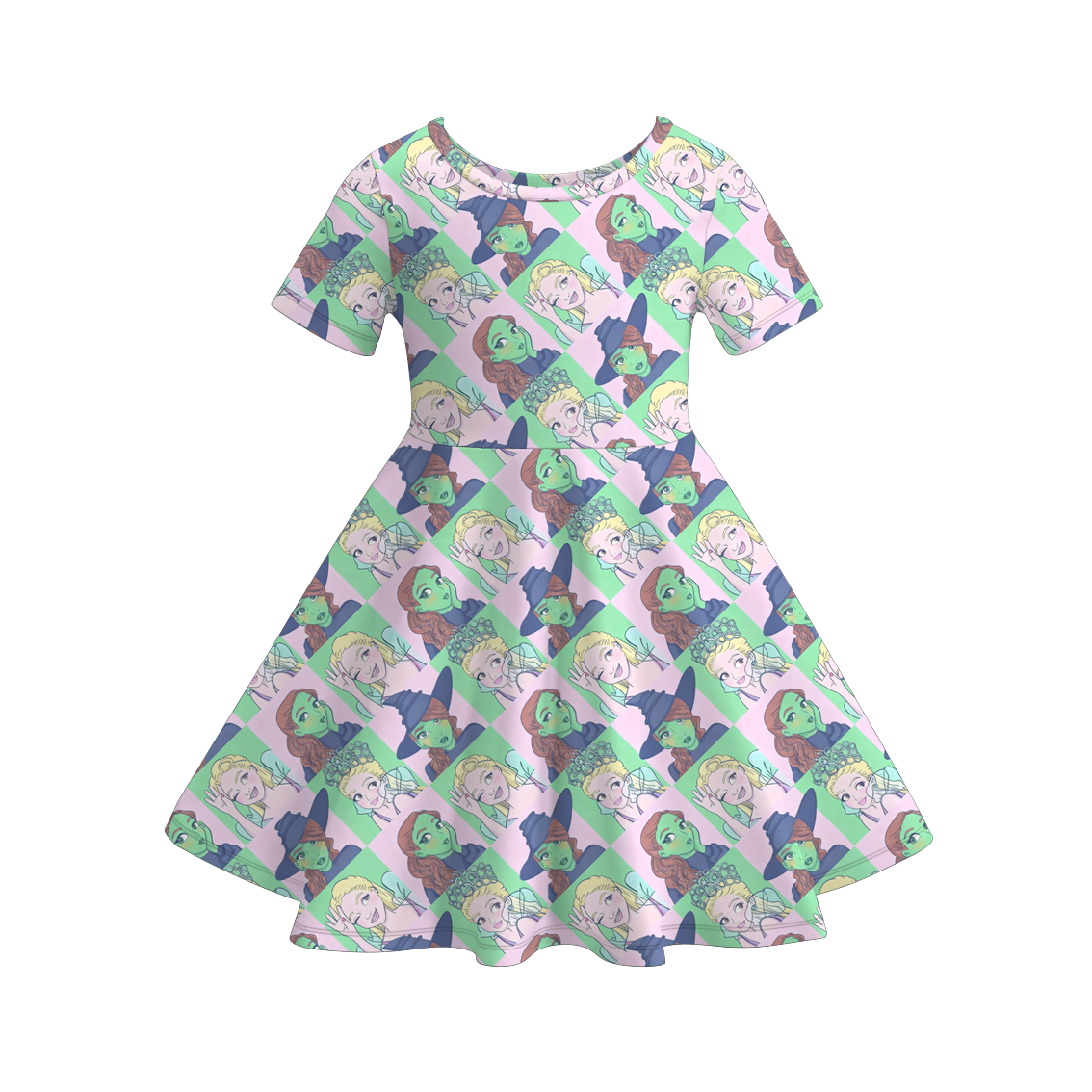 （Pre Order）Girls Spring&Summer Witch Print Dress