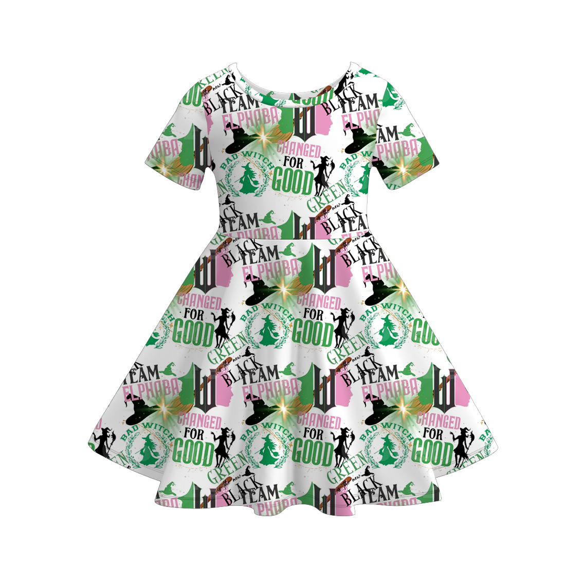 （Pre Order）Girls Spring&Summer Witch Print Dress
