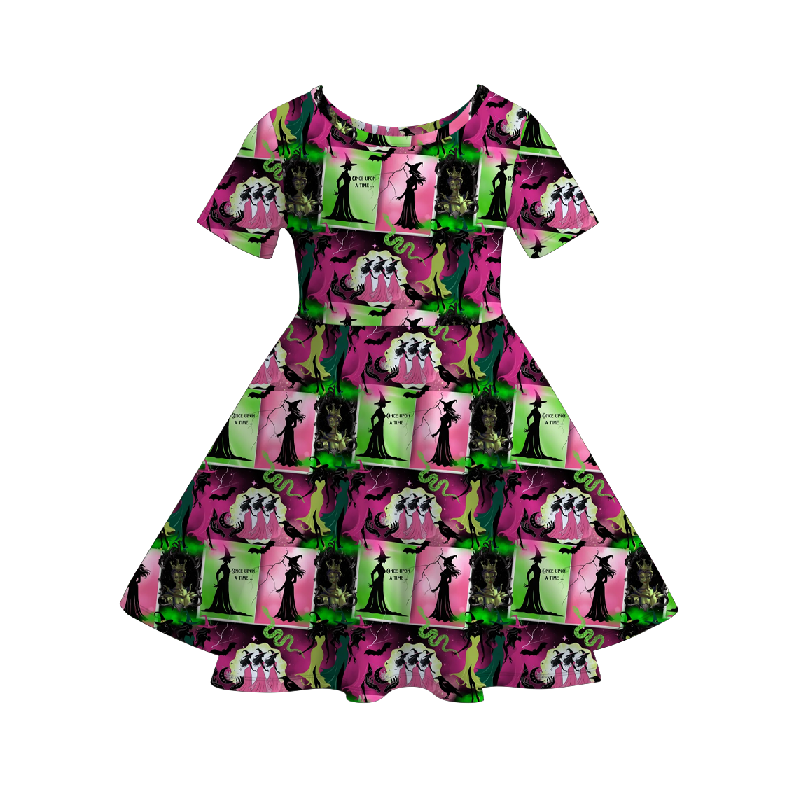 （Pre Order）Girls Spring&Summer Witch Print Dress