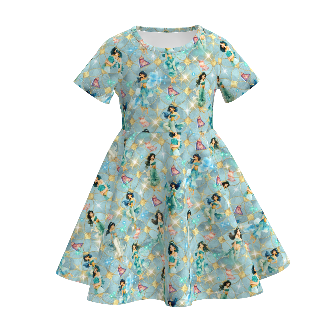 （Pre Order）Girls Spring&Summer Princess Print Dress