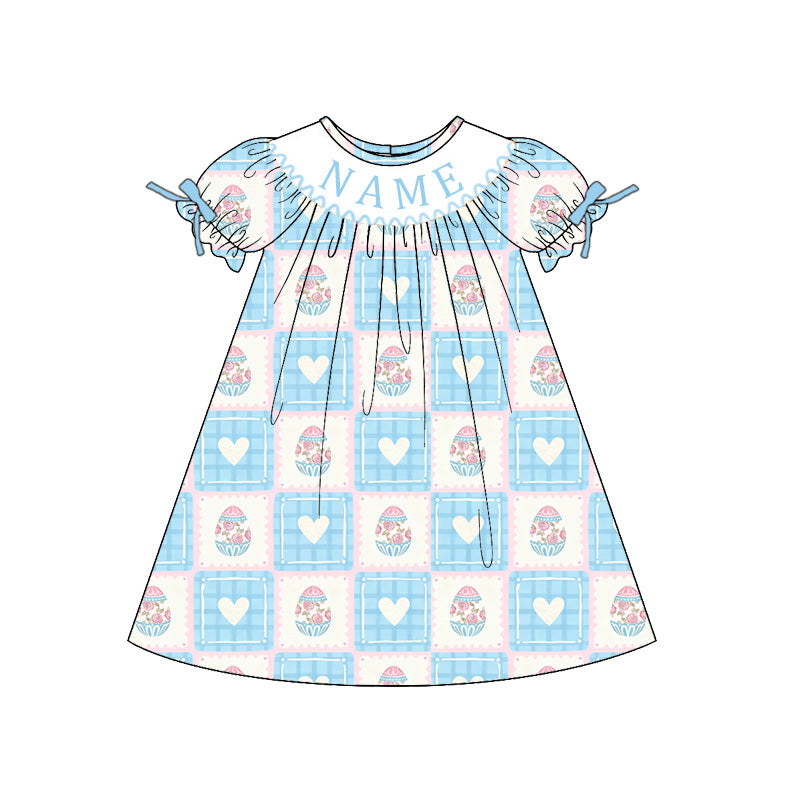 （Pre Order）Sisters Easter Egg Embroidery Smocked Dress&Romper