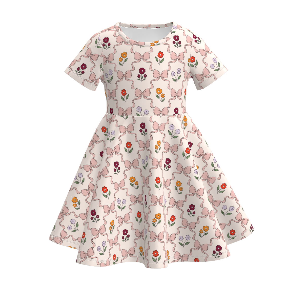 （Pre Order）Girls Spring&Summer Floral Print Dress