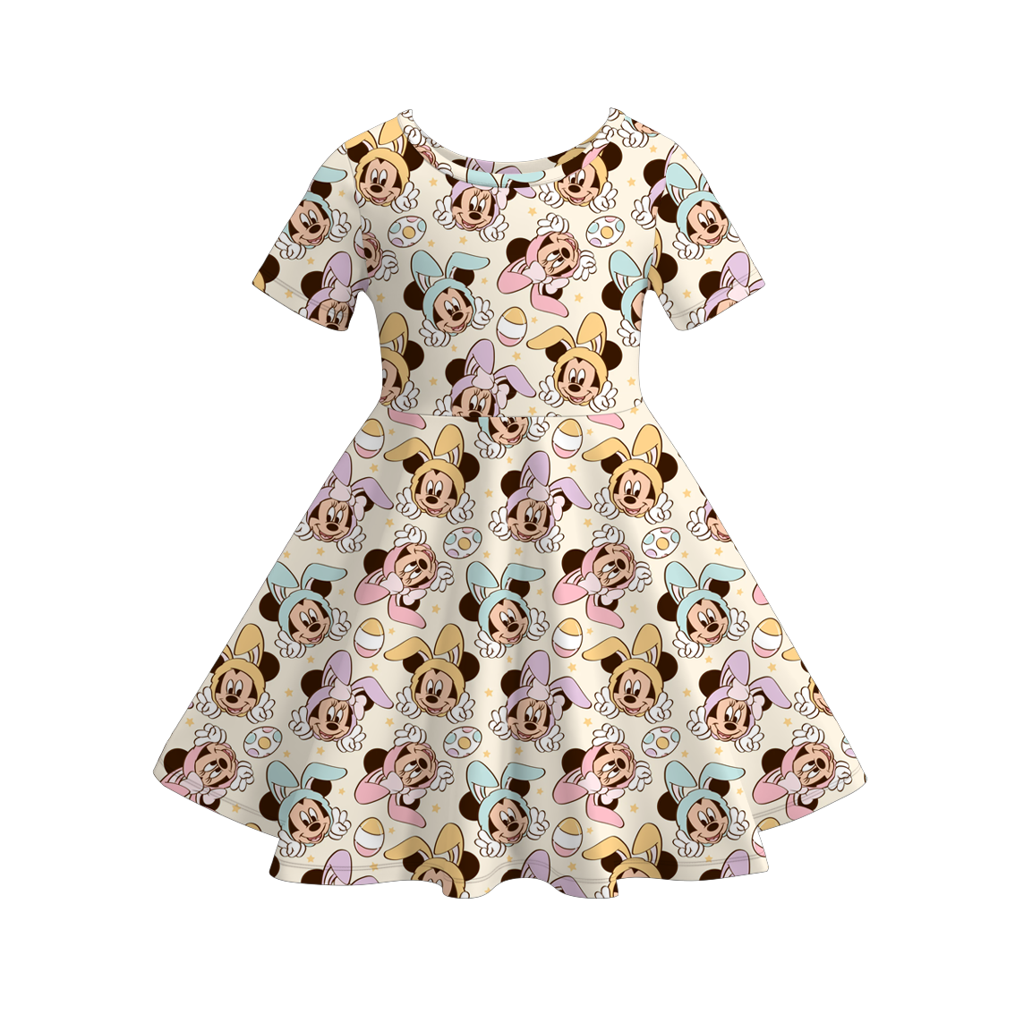 （Pre Order）Girls Easter Magical World Print Dress