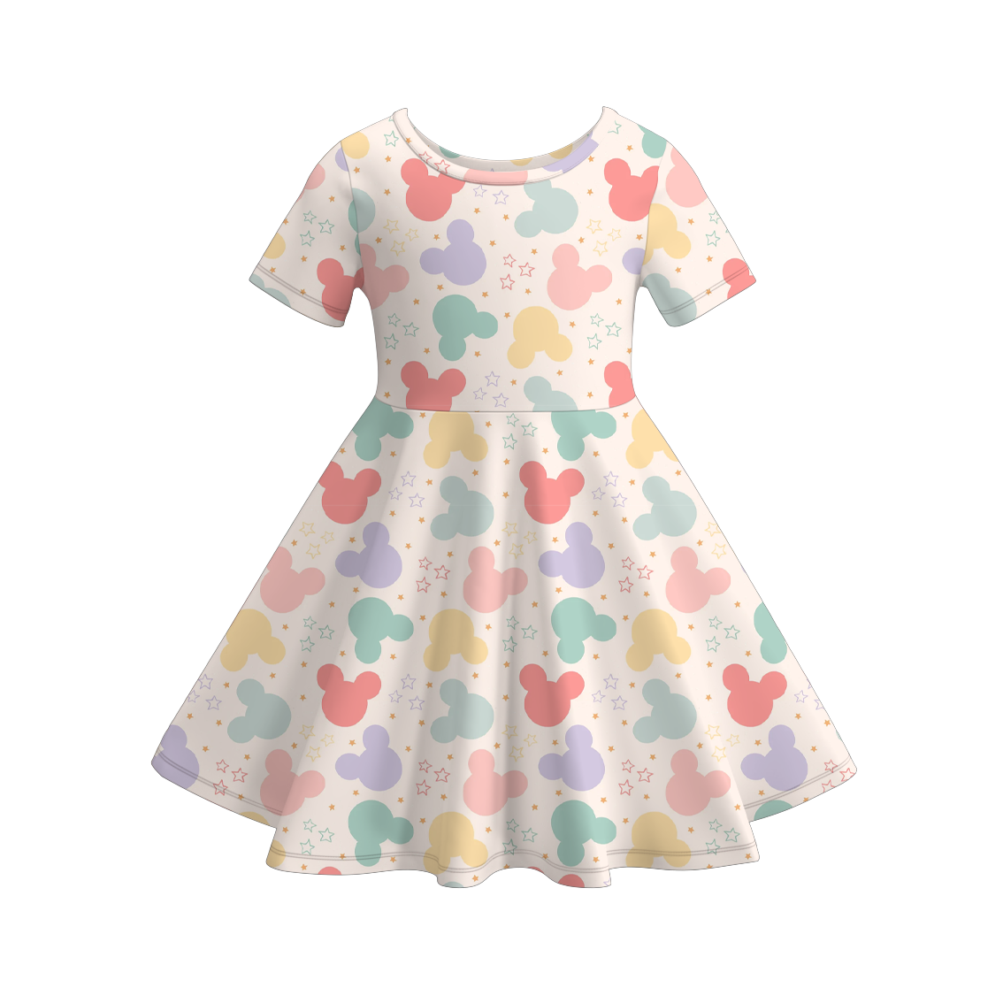 （Pre Order）Siblings Easter Cartoon Print Dress&Top