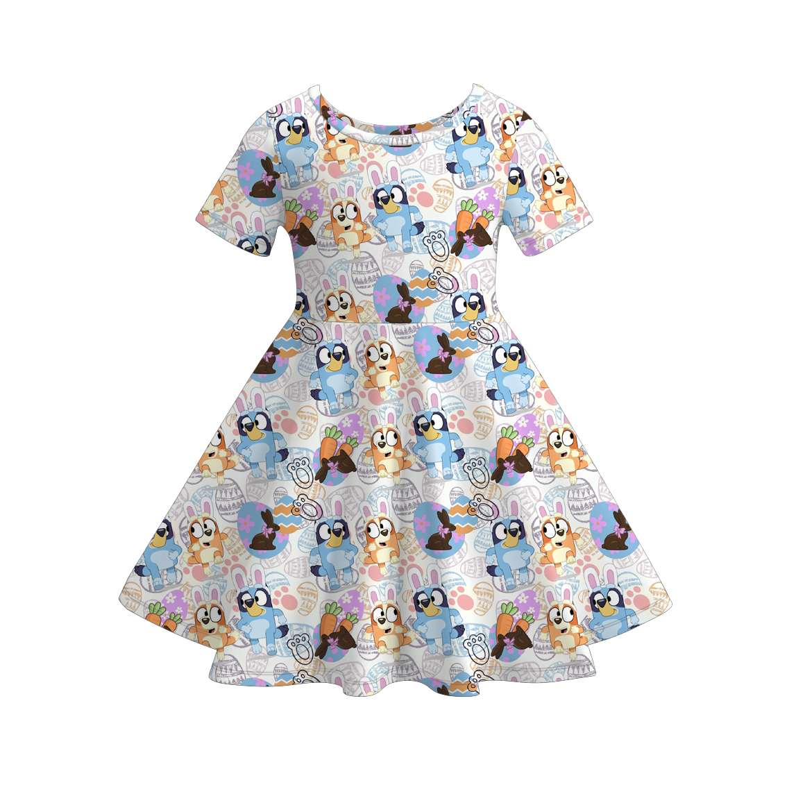 （Pre Order）Siblings Easter Cartoon Print Dress&Top