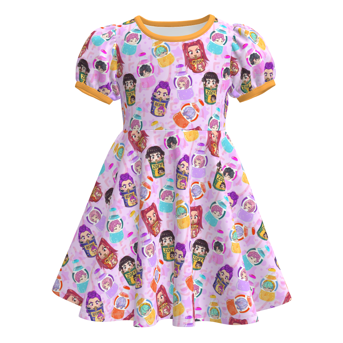 （Pre Order）Girls Spring&Summer Movie Character Print Dress