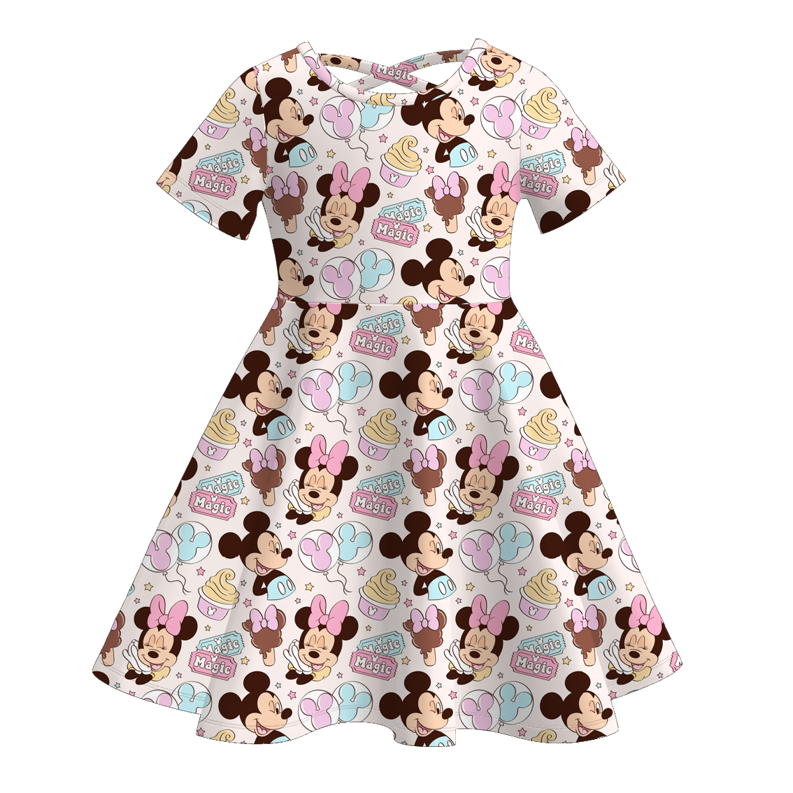 （Pre Order）Girls Spring&Summer Cartoon Print Dress