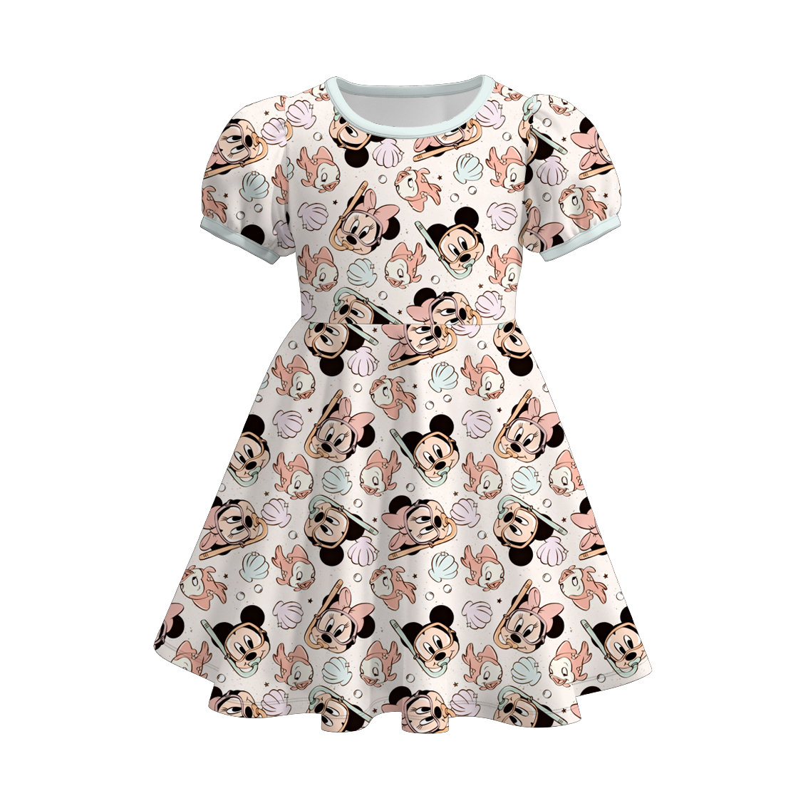 （Pre Order）Girls Spring&Summer Cartoon Print Dress