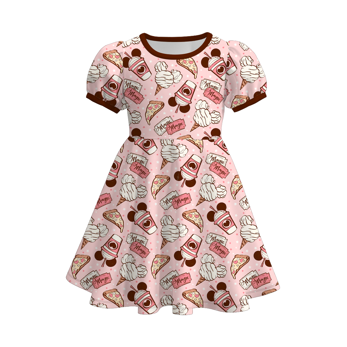 （Pre Order）Girls Spring&Summer Cartoon Print Dress