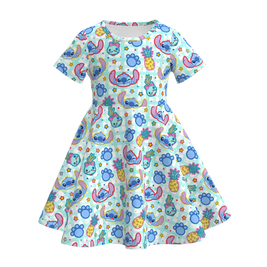 （Pre Order）Girls Spring&Summer Cartoon Print Dress