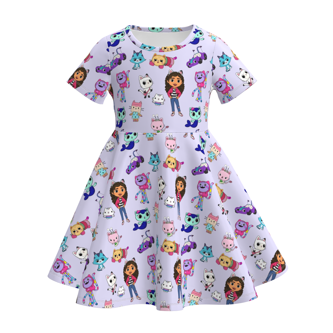 （Pre Order）Girls Spring&Summer Cartoon Print Dress
