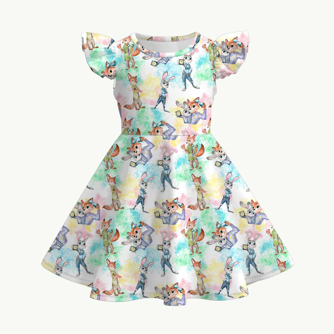 （Pre Order）Sisters Spring&Summer Cartoon Print Dress,Set&Romper
