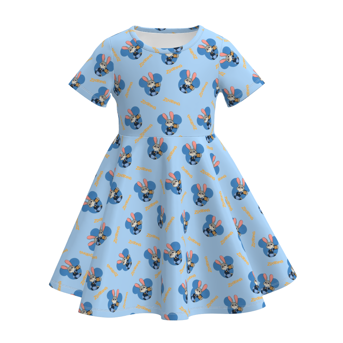 （Pre Order）Girls Easter Cartoon Print Dress