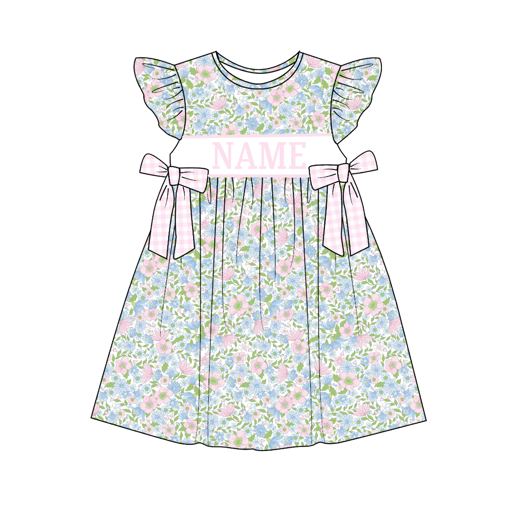 （Pre Order）Sisters Spring&Summer I♥MAMA Embroidery Smocked Dress&Romper