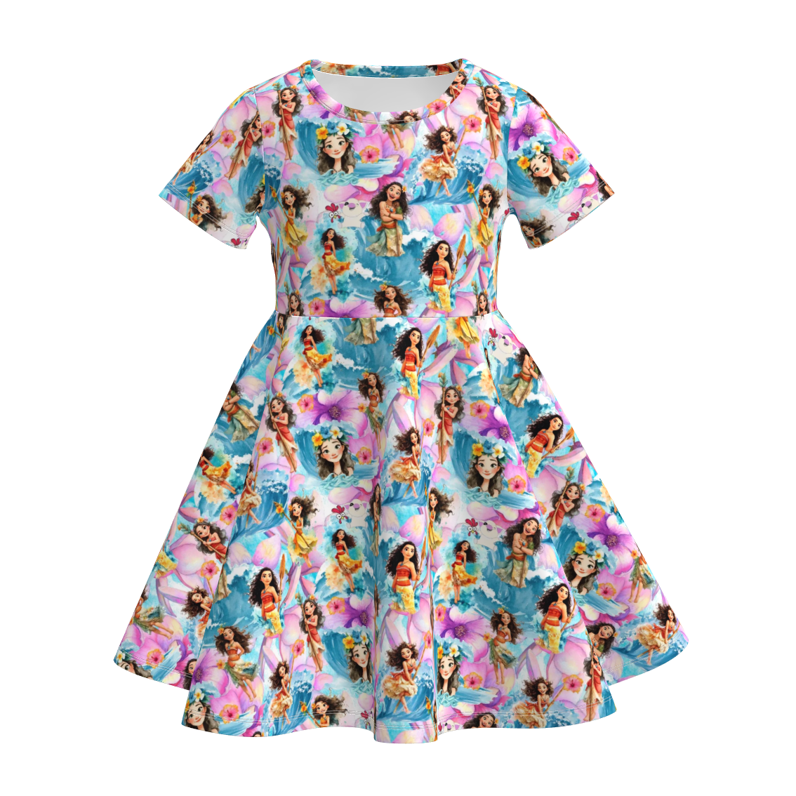 （Pre Order）Girls Spring&Summer Cartoon Print Dress