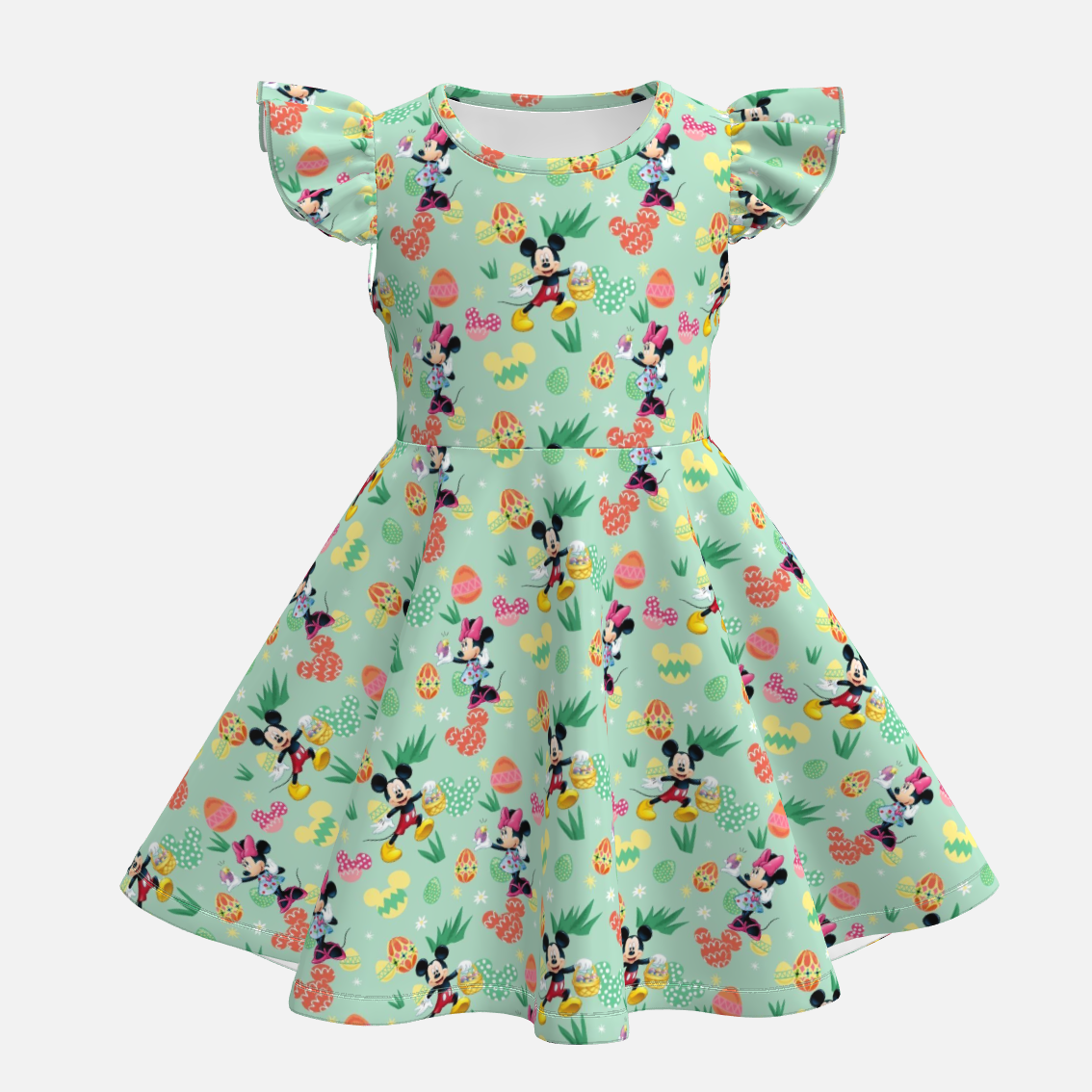（Pre Order）Girls Spring&Summer Cartoon Print Dress