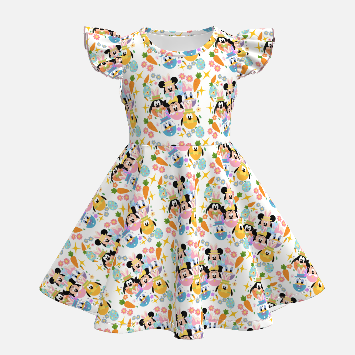 （Pre Order）Girls Spring&Summer Cartoon Print Dress