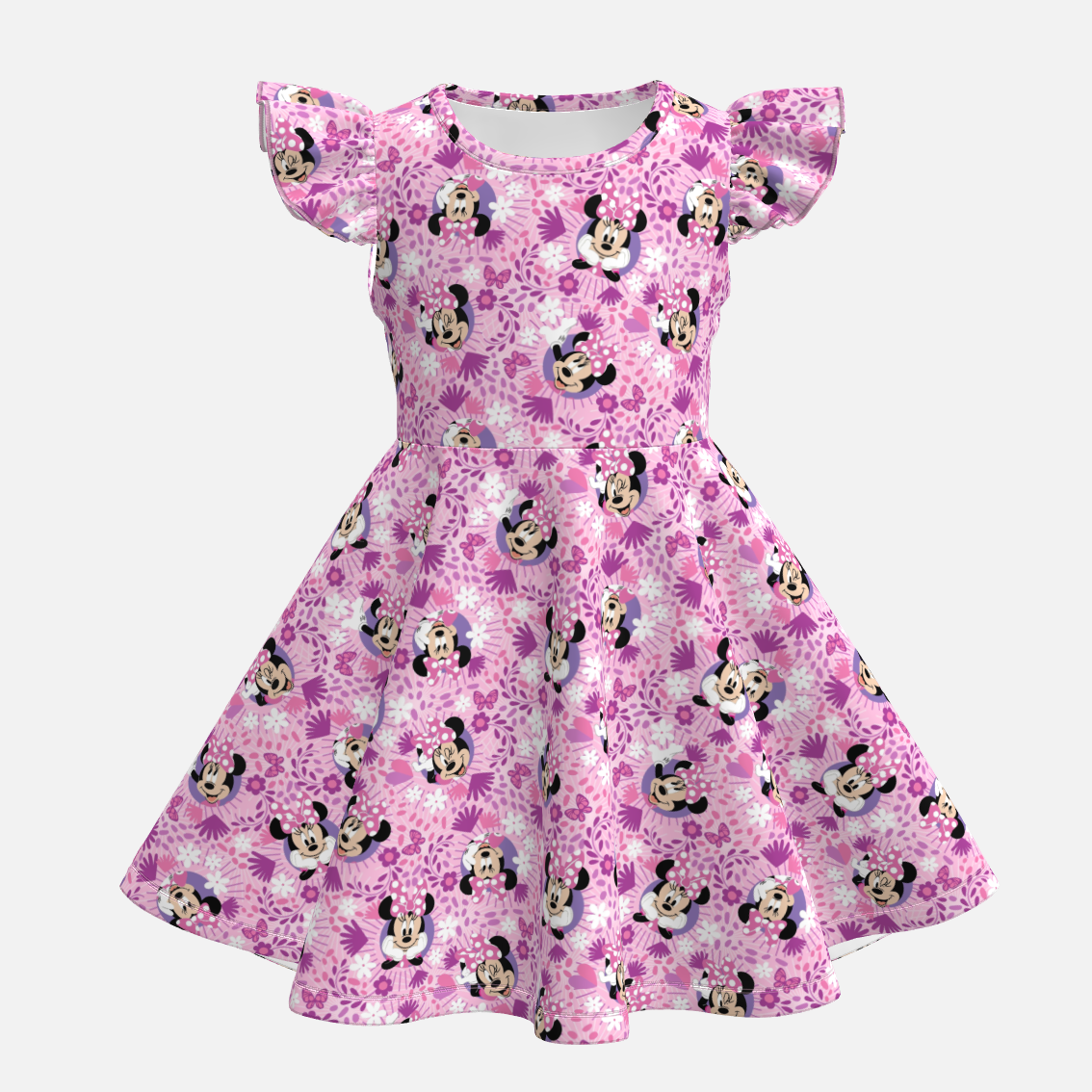 （Pre Order）Girls Spring&Summer Cartoon Print Dress