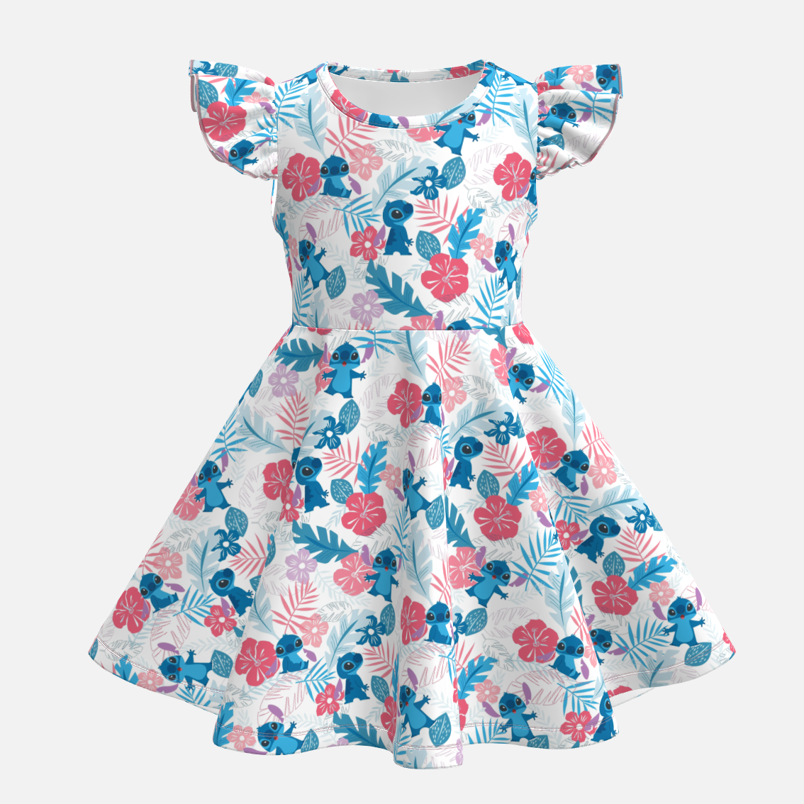 （Pre Order）Girls Spring&Summer Cartoon Print Dress