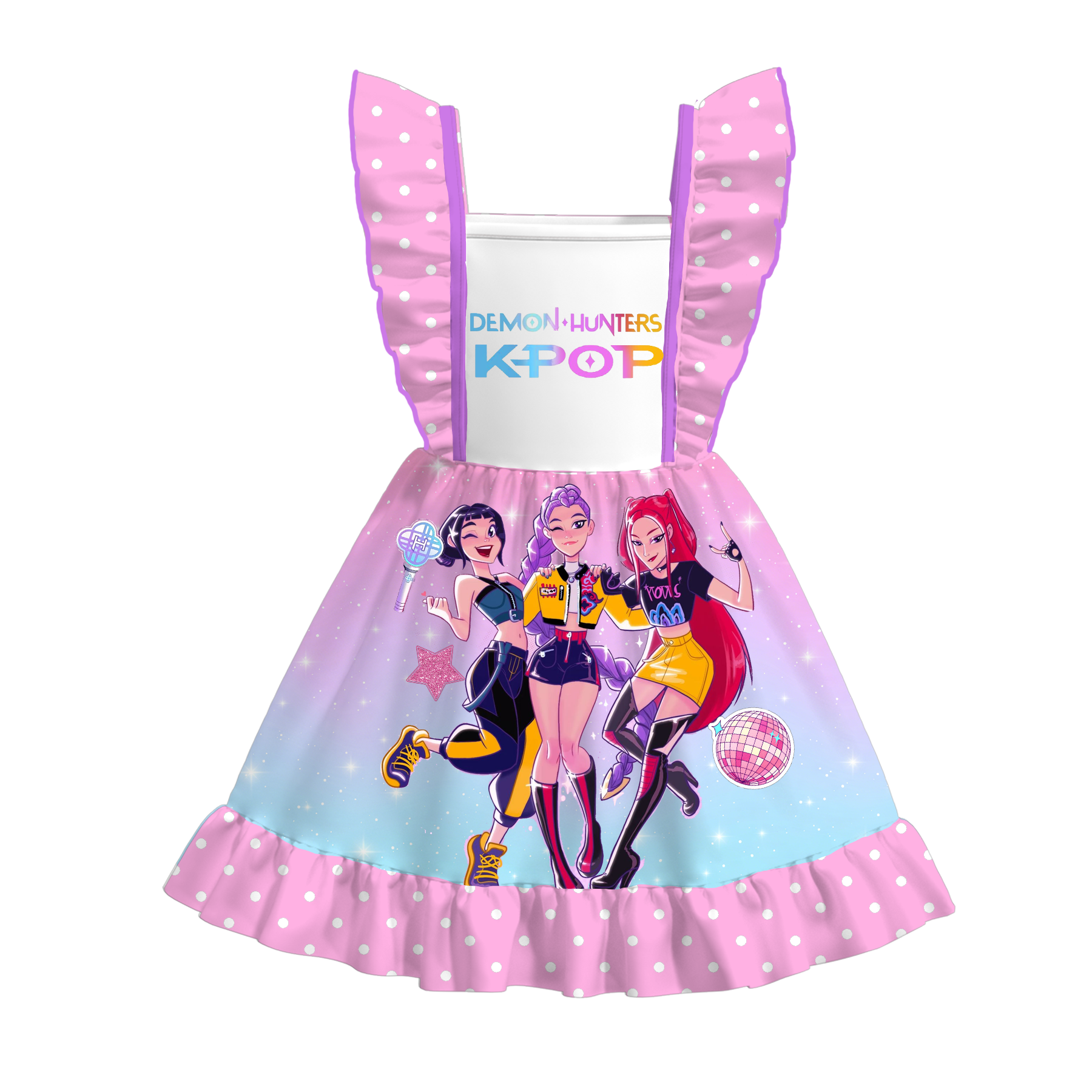 （Pre Order）Girls Spring&Summer Movie Character Print Dress