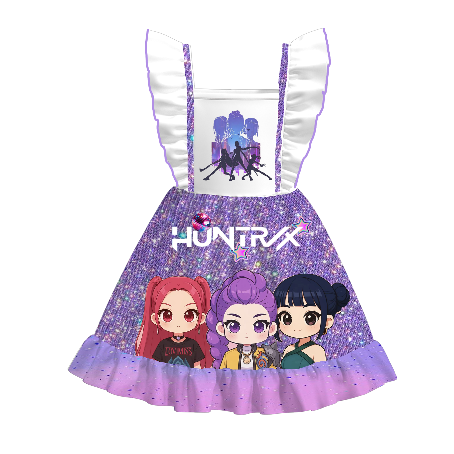 （Pre Order）Girls Spring&Summer Movie Character Print Dress