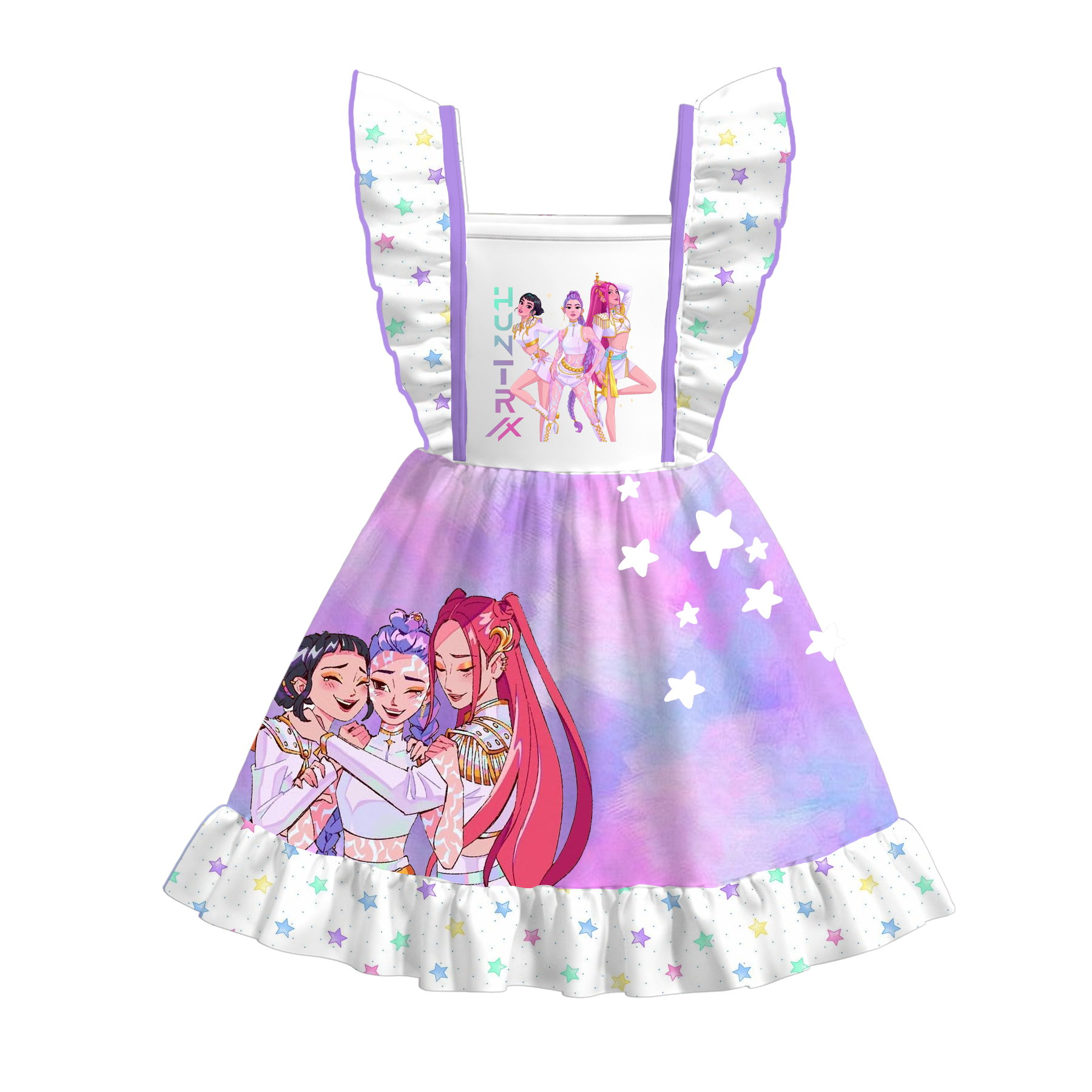 （Pre Order）Girls Spring&Summer Movie Character Print Dress