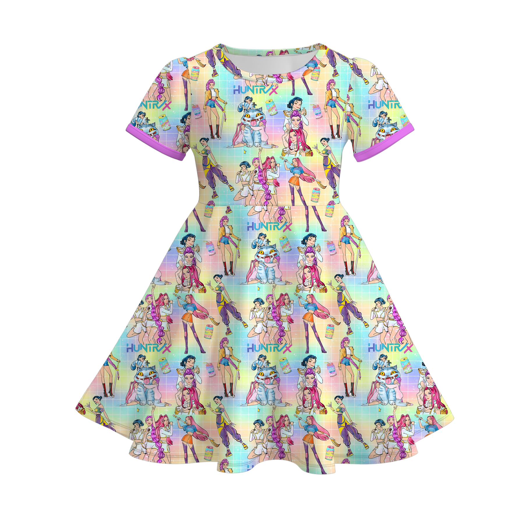 （Pre Order）Girls Spring&Summer Movie Character Print Dress