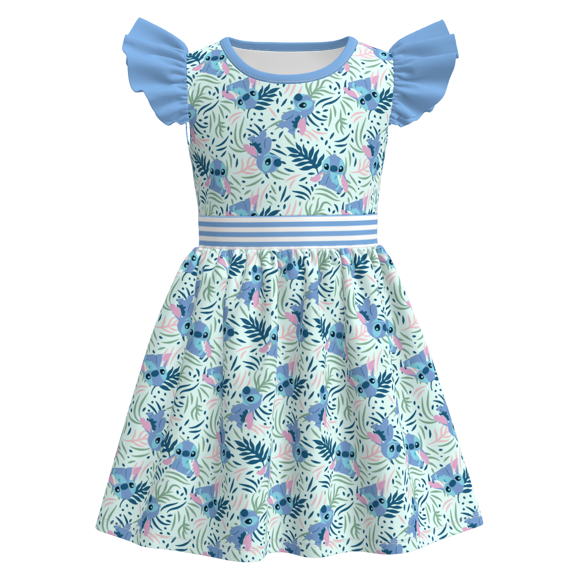 （Pre Order）Girls Spring&Summer Cartoon Print Dress