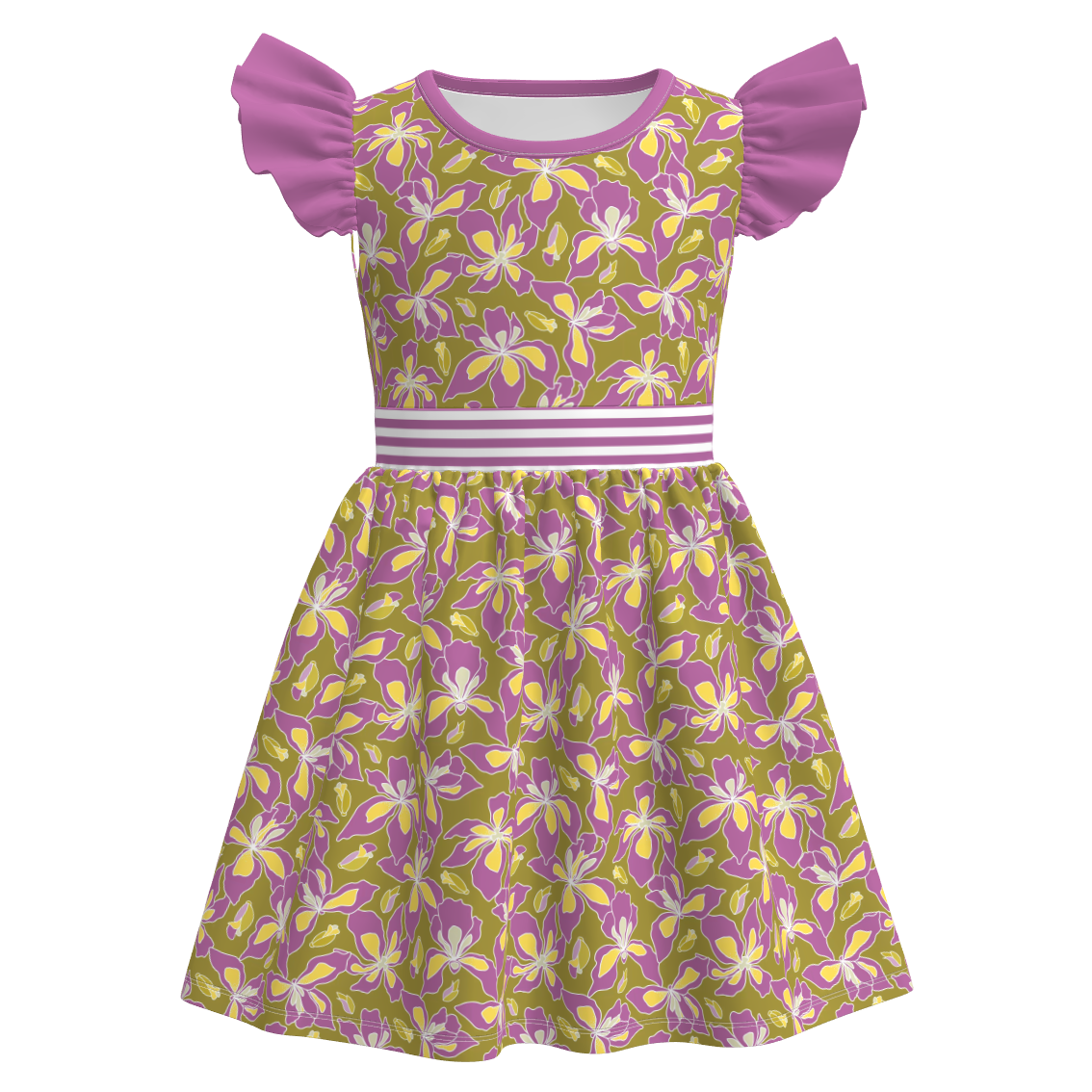 （Pre Order）Girls Spring&Summer Cartoon Print Dress