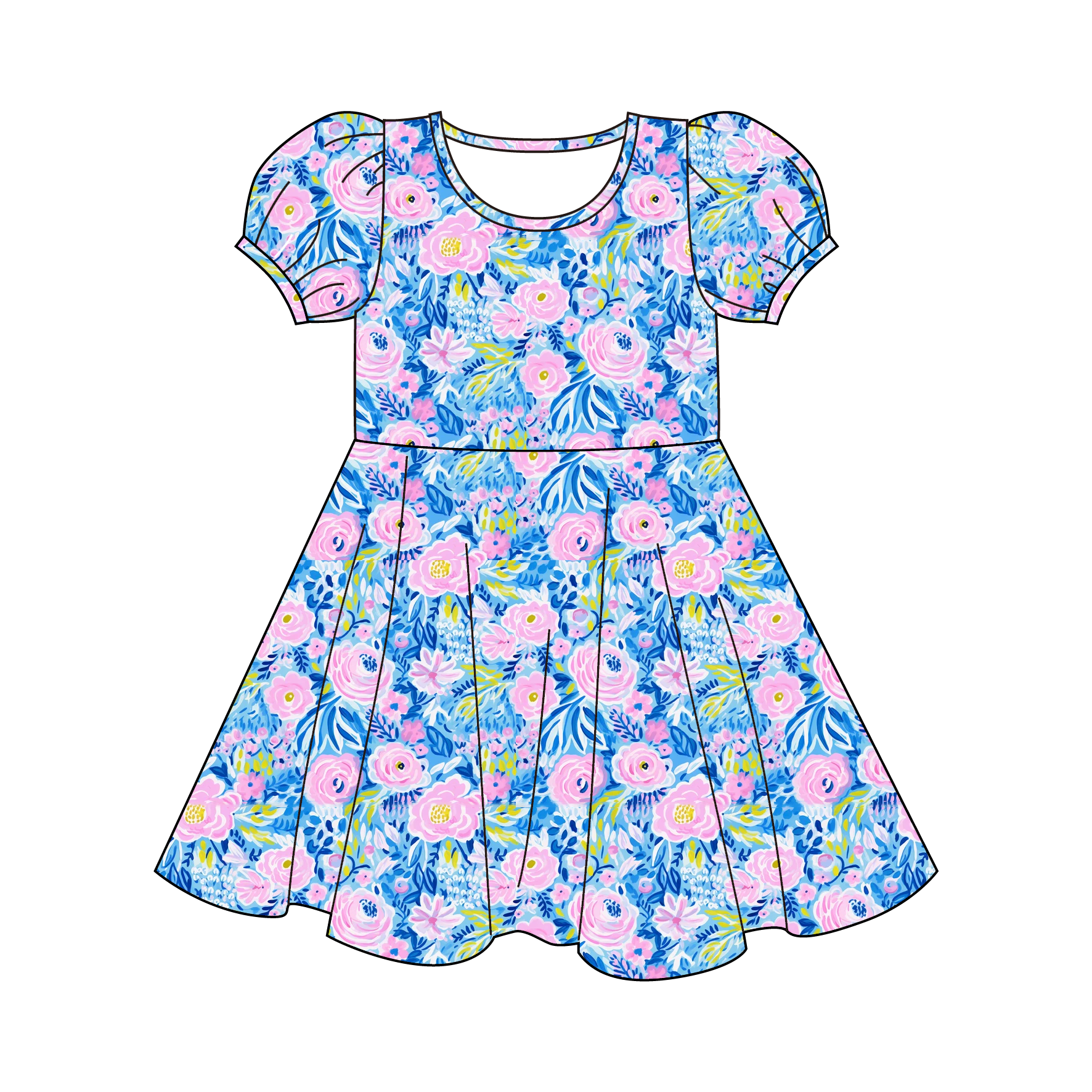 （Pre Order,Prepack Zone）Girls Floral Print Shorts Set（Mix Size）