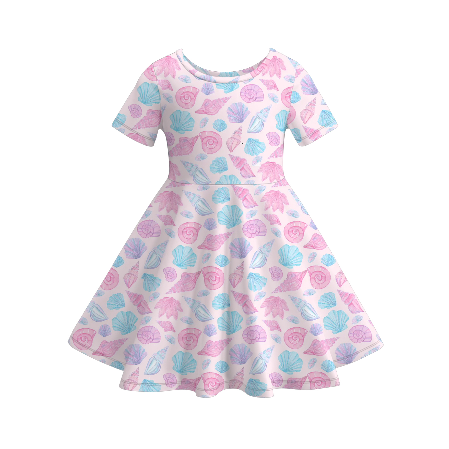 （Pre Order）Girls Spring&Summer Seashell Print Dress