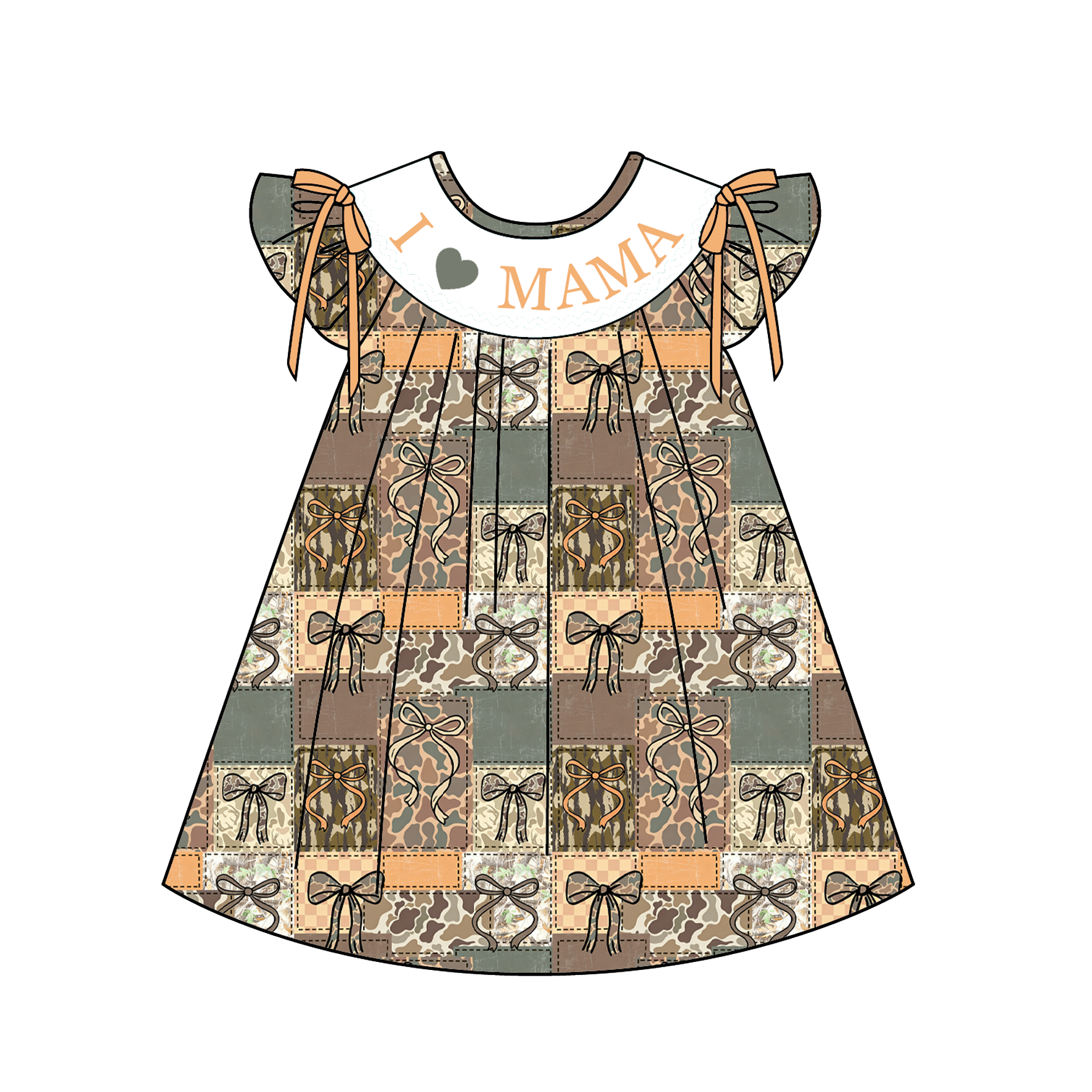 （Pre Order）Sisters Spring&Summer I♥MAMA Embroidery Smocked Dress&Romper