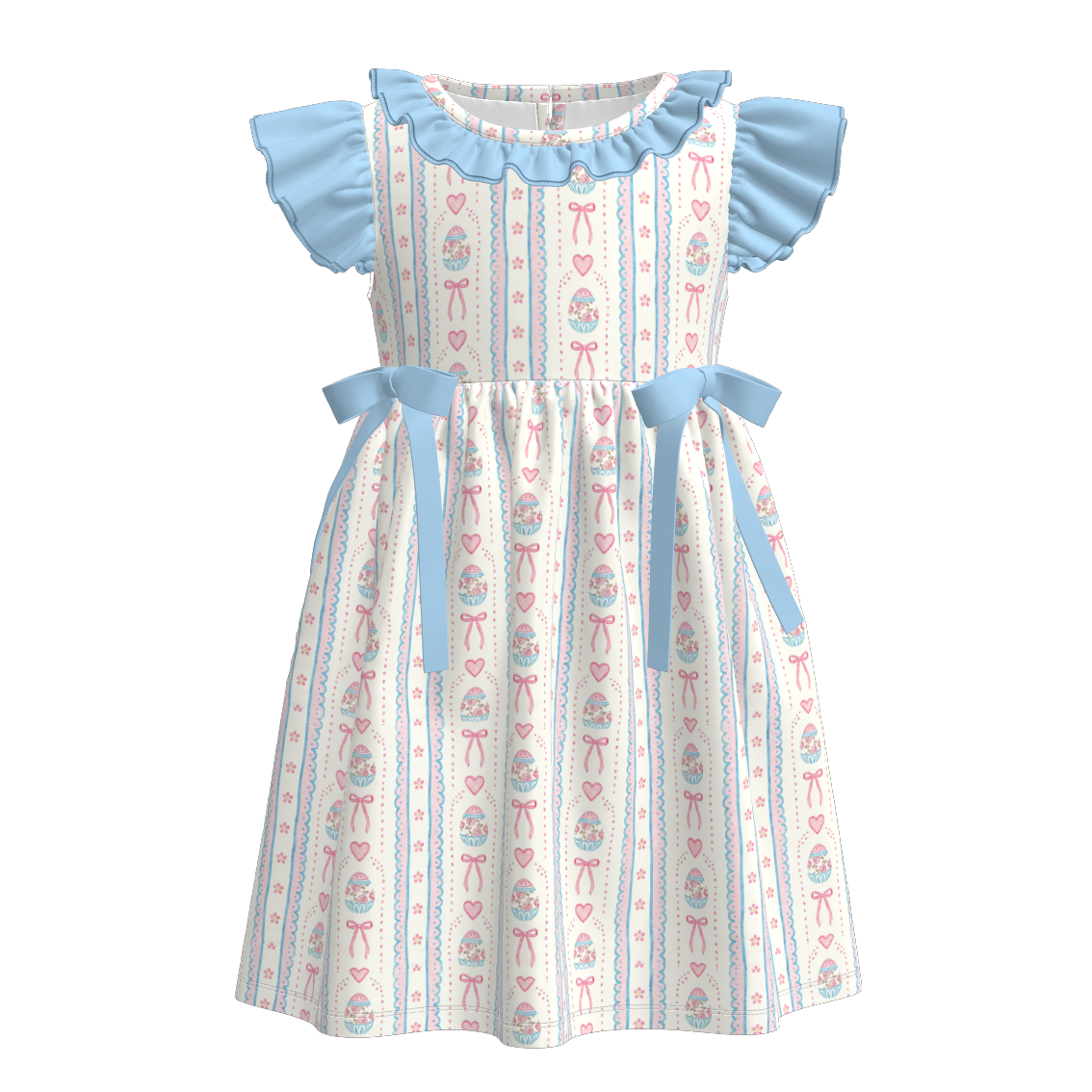 （Pre Order）Family Easter Egg Print Dress,Set&Romper