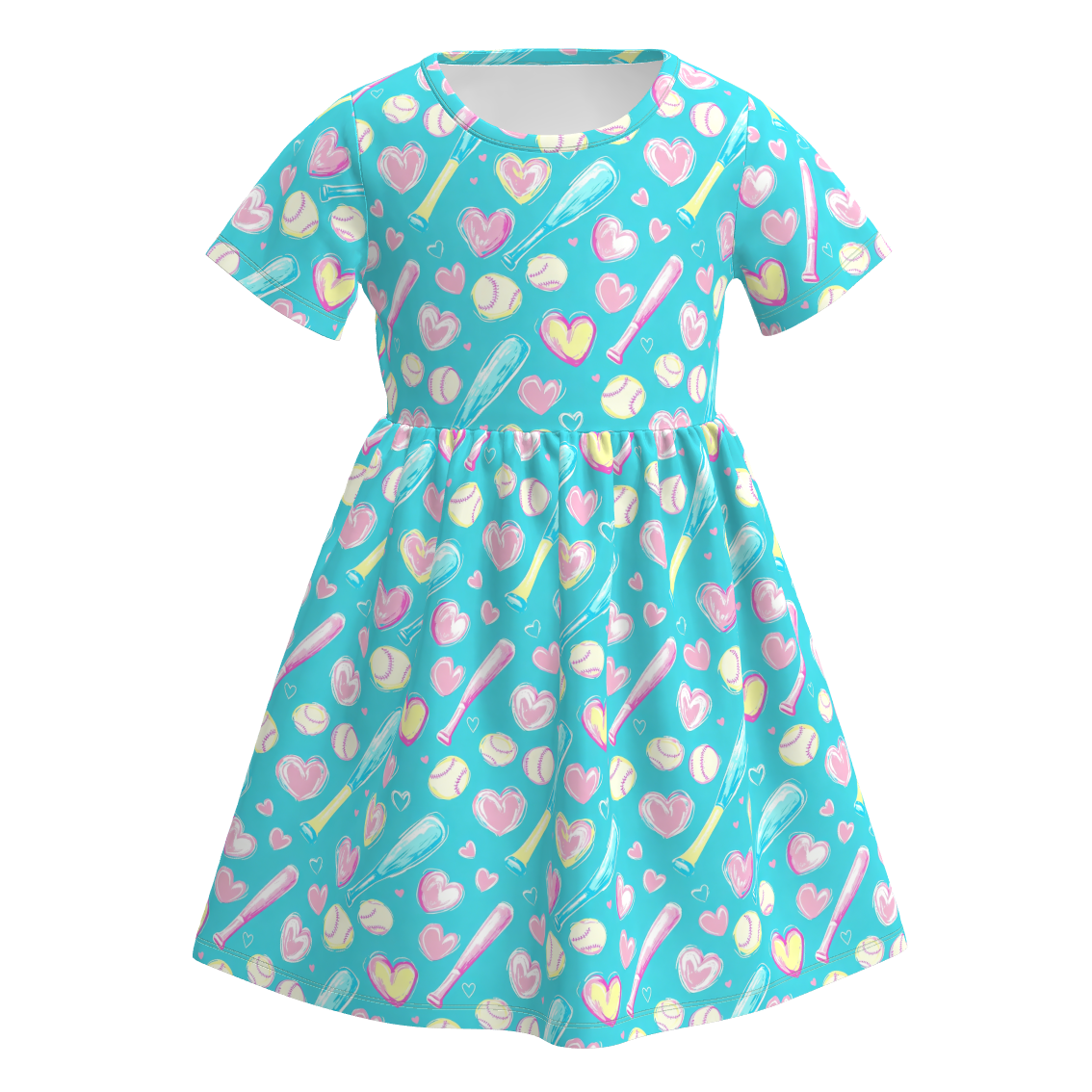 （Pre Order）Girls Spring&Summer Sports Print Dress