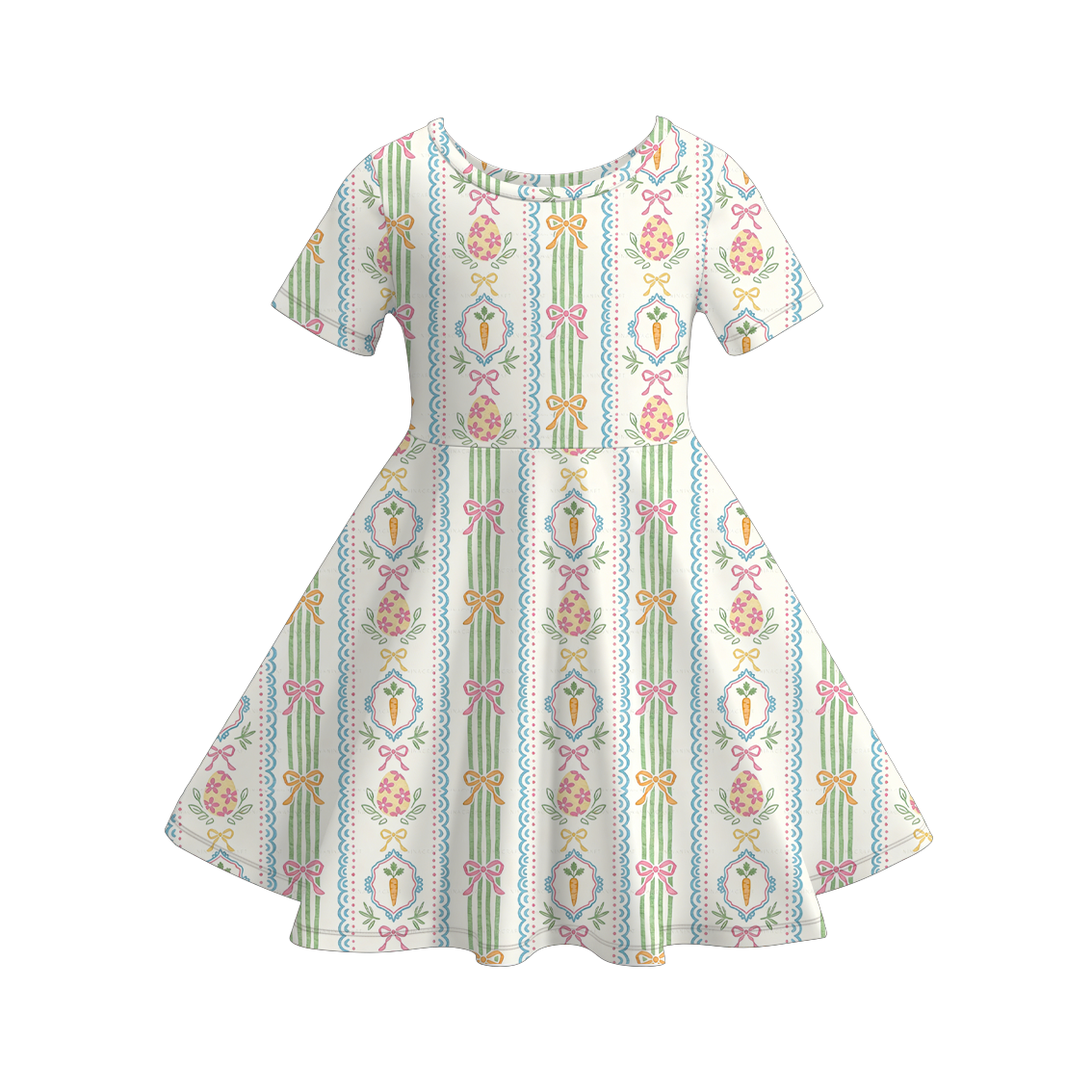 （Pre Order）Sisters Easter Bunny Print Dress&Romper
