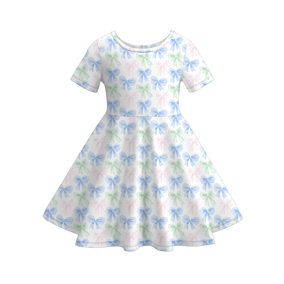 （Pre Order）Girls Easter Bunny Print Dress
