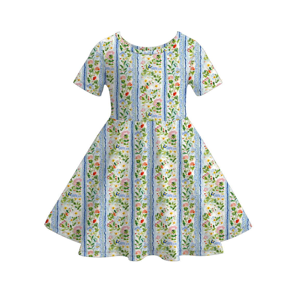 （Pre Order）Girls Spring&Summer Farm,Floral Print Dress