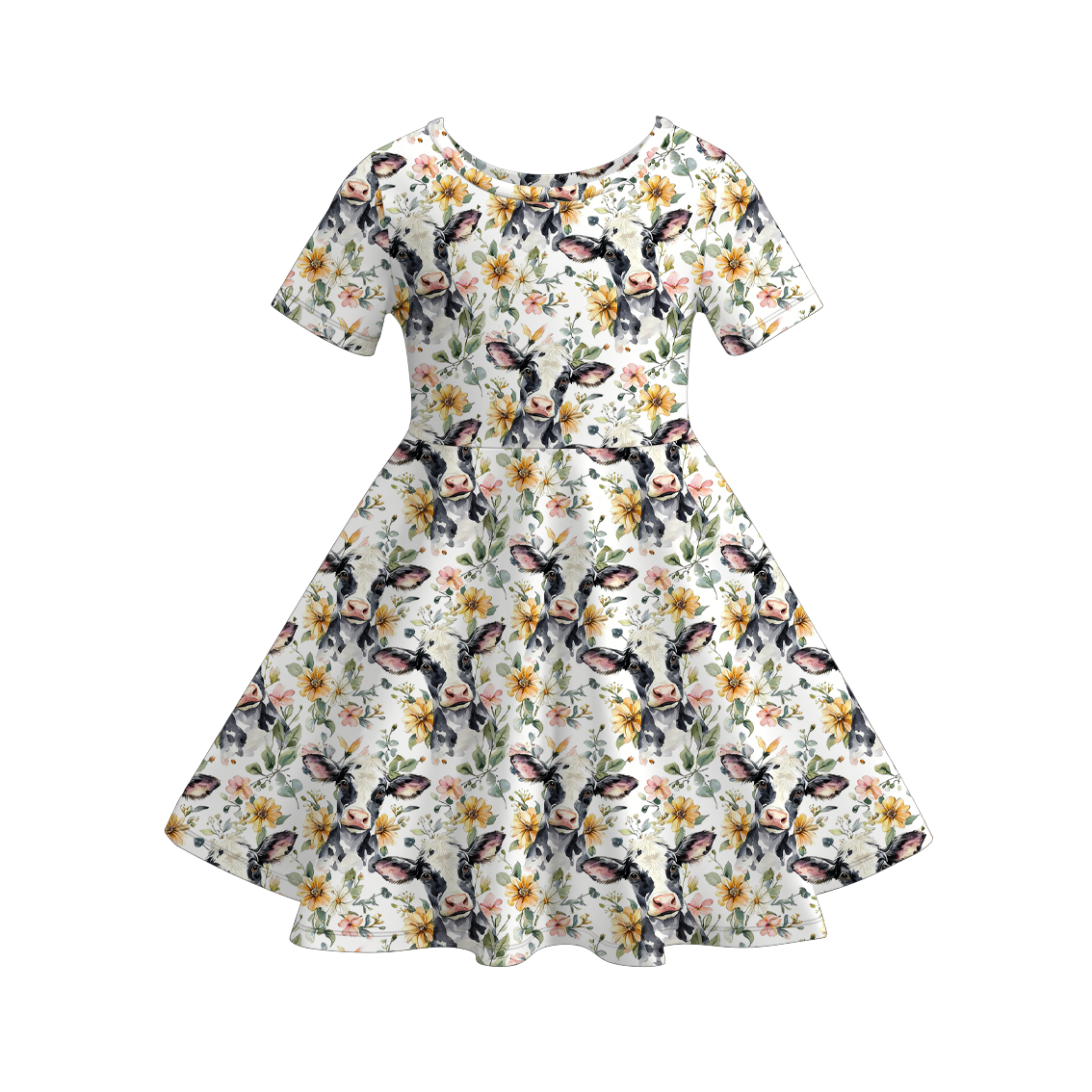 （Pre Order）Girls Spring&Summer Farm Print Dress