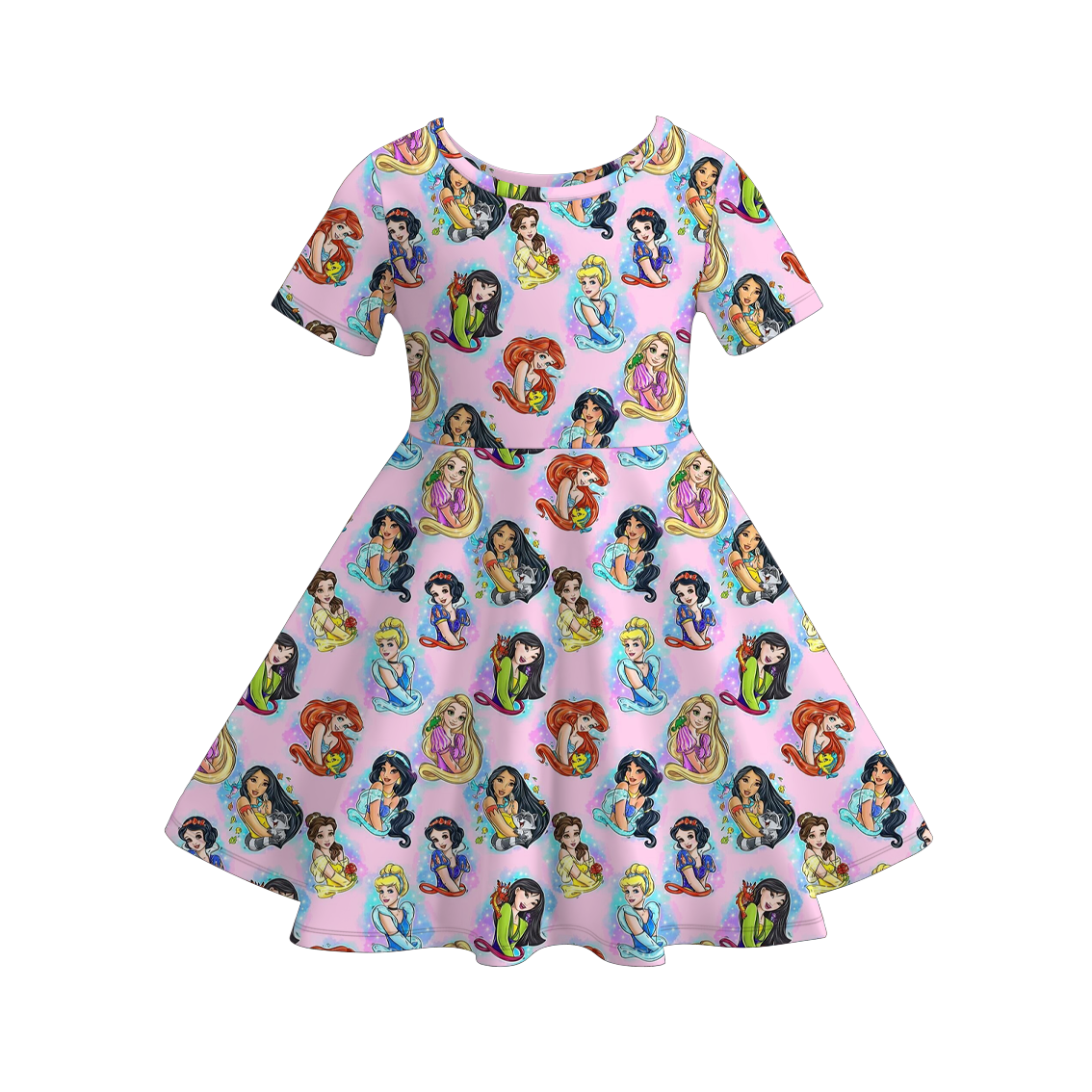 （Pre Order）Girls Spring&Summer Princess Print Dress&Set