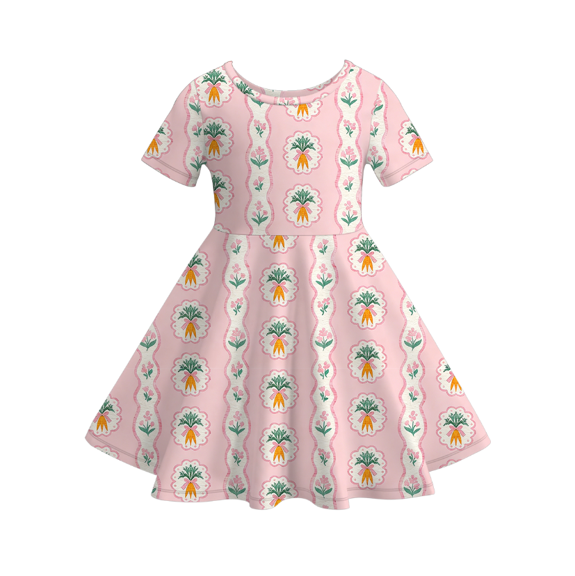 （Pre Order）Girls Easter Bunny Print Dress