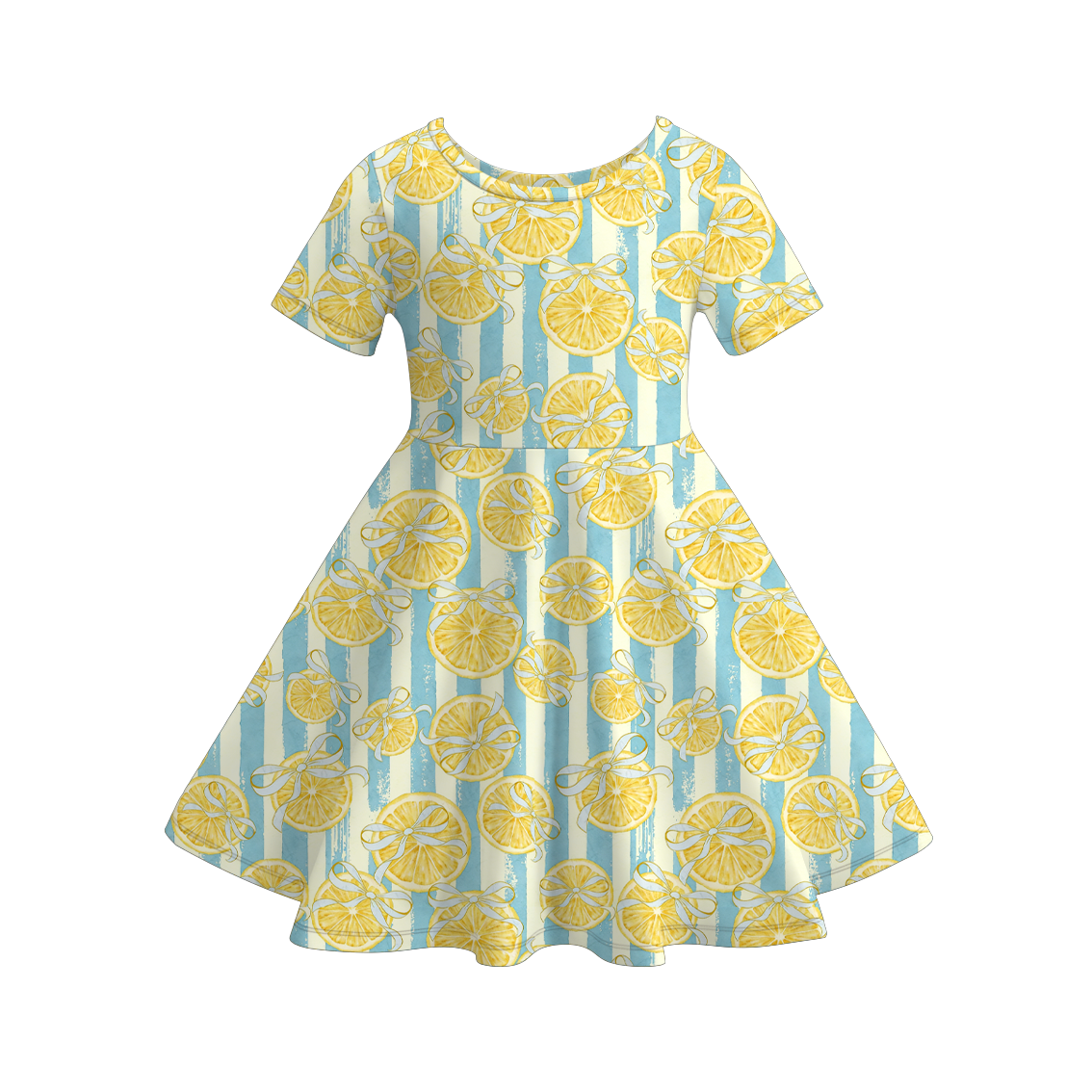 （Pre Order）Girls Spring&Summer Lemon Print Dress