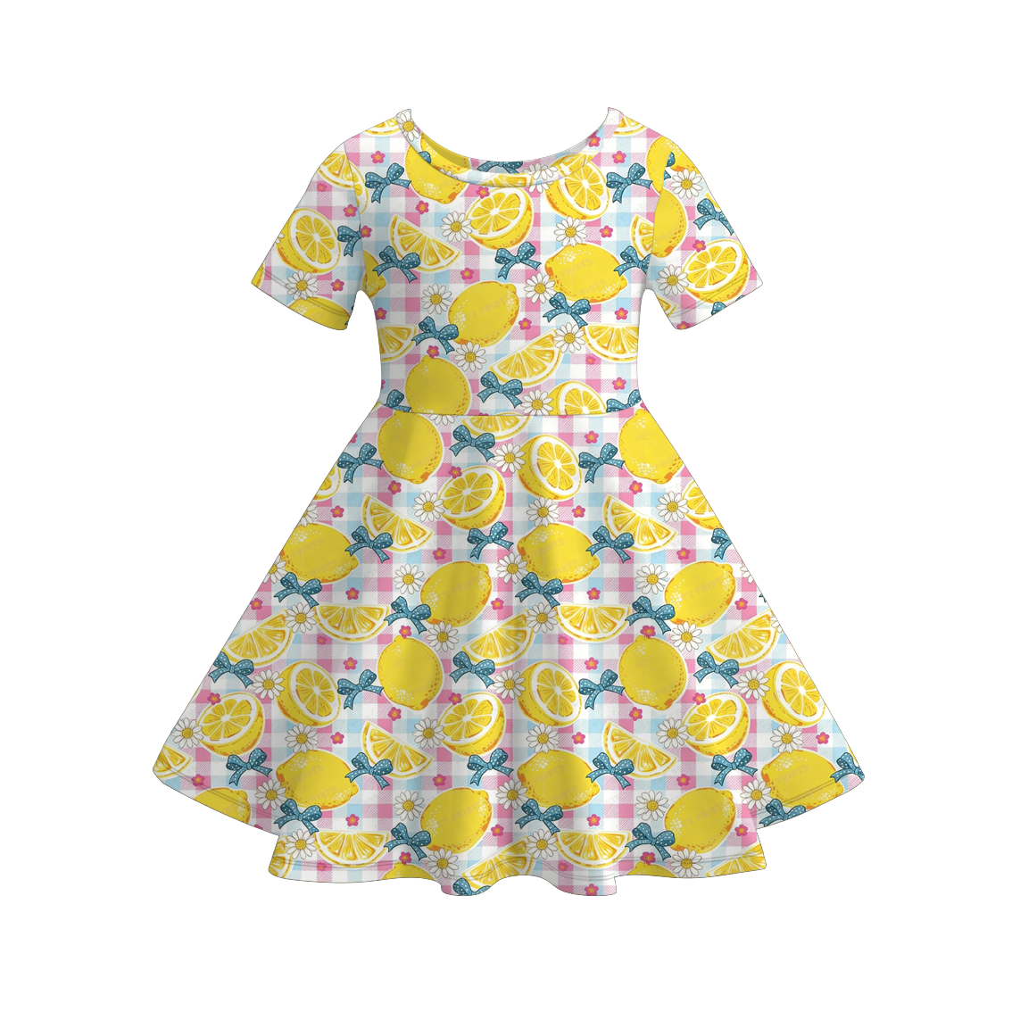 （Pre Order）Girls Spring&Summer Lemon Print Dress