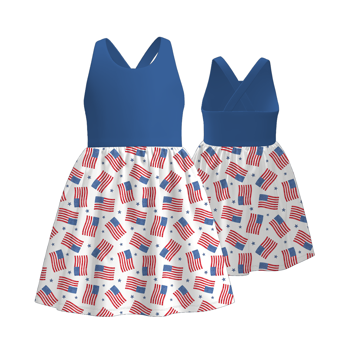 （Pre Order）Family Patriotic Print Dress,Set&Top