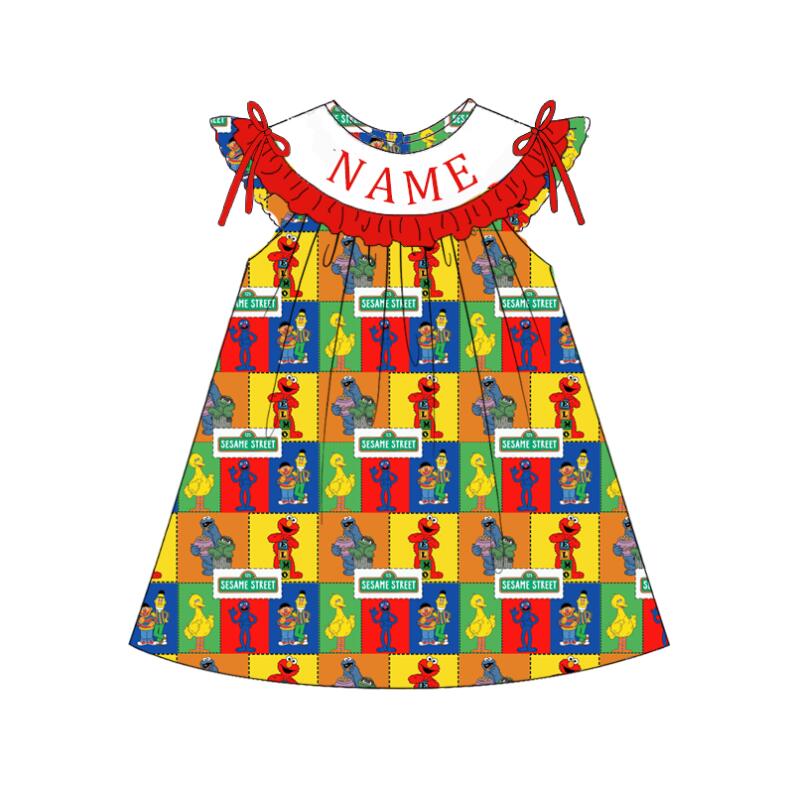 （Pre Order）Siblings Cartoon Embroidery Smocked Dress,Set&Romper