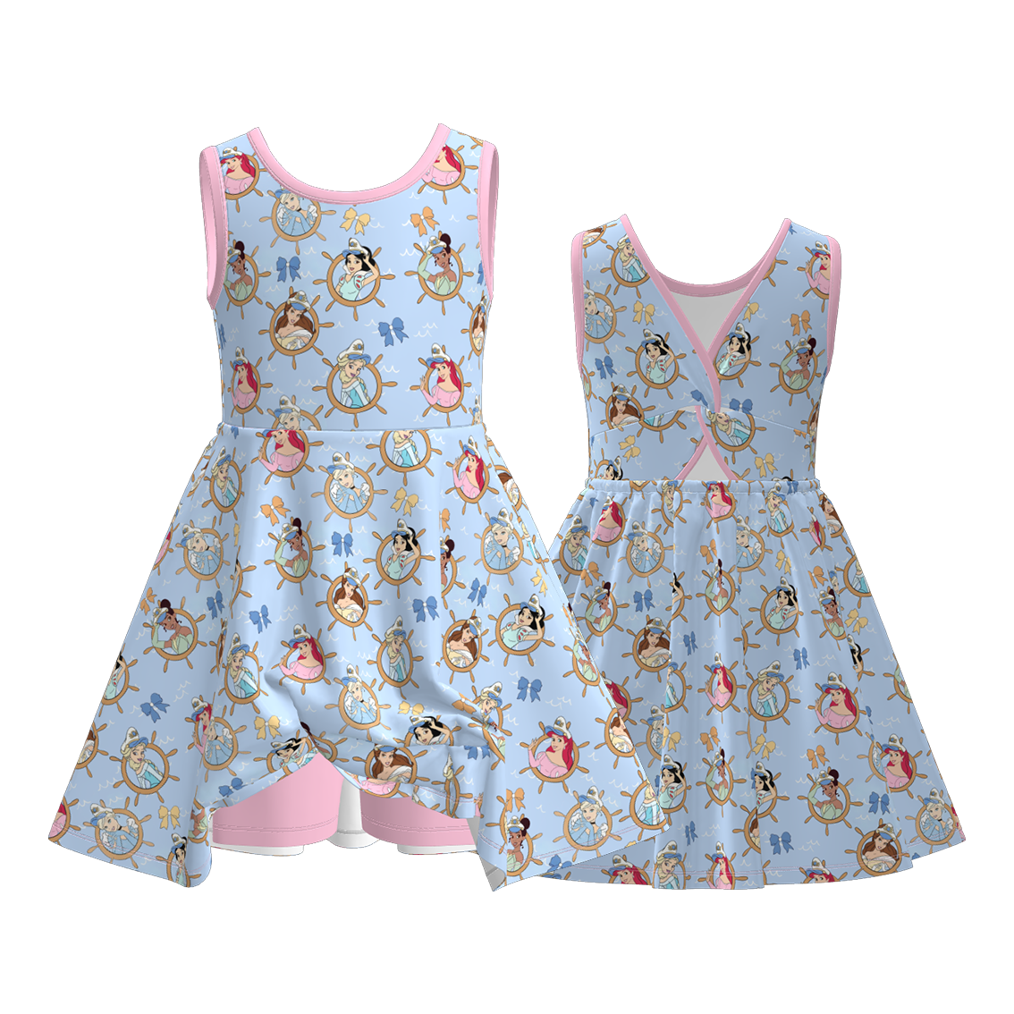 （Pre Order）Sisters Spring&Summer Princess Print Dress,Set