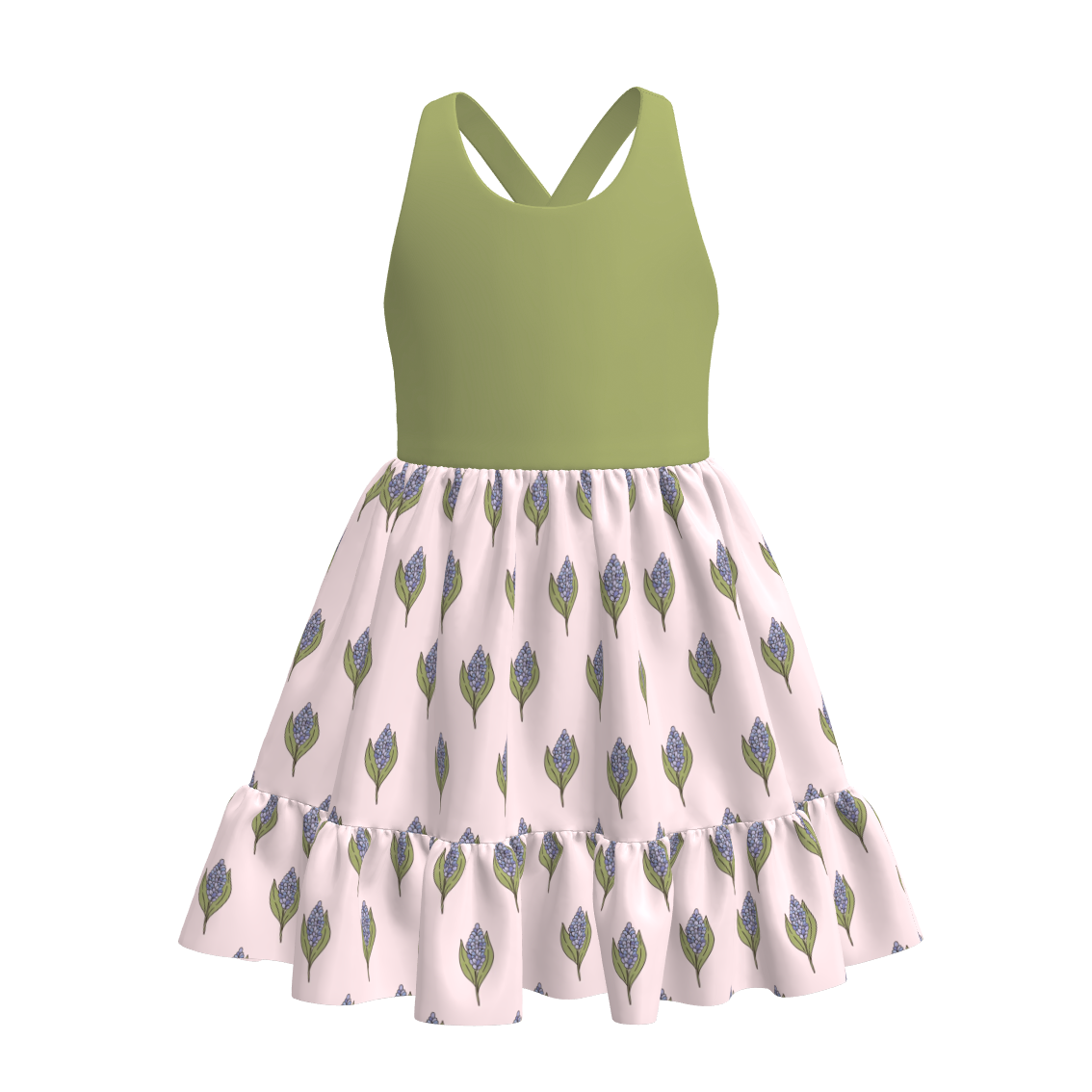 （Pre Order）Girls Spring&Summer Floral Print Dress